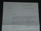 Michel AUDIAT - Lettre dactylographi&eacute;e sign&eacute;e &agrave; Mr ELGOZY - Chapeau perdu - 1975. Michel AUDIAT