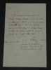 PATIN, G&Eacute;RUZEZ, DAMIRON et GIRARDIN - CERTIFICAT AUTOGRAPHE SIGN&Eacute; &Agrave; 4 MAINS 1852. Henri PATIN, Eug&egrave;ne G&Eacute;RUZEZ, Jean-Philibert DAMIRON, Saint-Marc ...