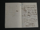 PATIN, G&Eacute;RUZEZ, DAMIRON et GIRARDIN - CERTIFICAT AUTOGRAPHE SIGN&Eacute; &Agrave; 4 MAINS 1852. Henri PATIN, Eug&egrave;ne G&Eacute;RUZEZ, Jean-Philibert DAMIRON, Saint-Marc ...