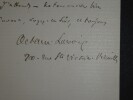 LETTRE AUTOGRAPHE SIGN&Eacute;E S&Eacute;NAT, VERSAILLES, 1875. Octave Lacroix de Crespel