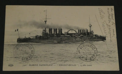 Claude FARRÈRE Carte postale 1 page pour Mlle VAUTHRIN