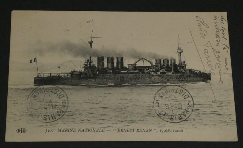 Claude FARR&Egrave;RE Carte postale 1 page pour Mlle VAUTHRIN. Claude FARR&Egrave;RE