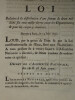 Loi distributions des d&eacute;penses entre d&eacute;partements, sign&eacute;, imprimerie Royale 1791. M.L.F DuPort