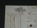Connaissement Maritime 1844, de Bordeaux &agrave; Bayonne Mal conditionn&eacute;. 