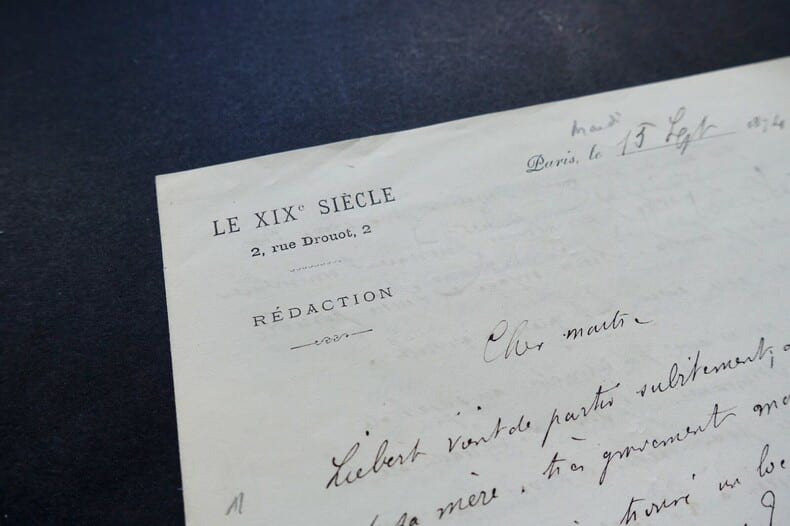 SCHNERB Eug&egrave;ne - LETTRE REPONSE AUTOGRAPHE SIGNEE &Agrave; Edmond ABOUT ? PARIS 1874. Eug&egrave;ne Schnerb