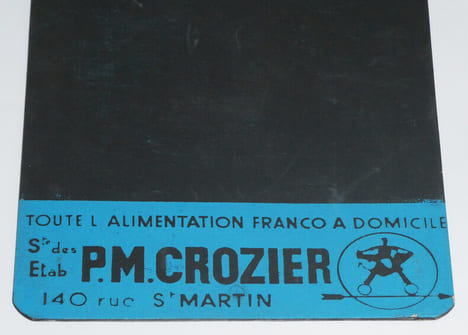 Ardoise publicitaire P.M. CROZIER - Objet publicitaire 1935. undefined