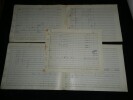Y'en avait pas beaucoup - Partition Manuscrite Orchestration, issu des archives personnelles d'Andr&eacute; Claveau. Jean Dr&eacute;jac