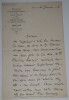 UZANNE Joseph- LETTRE AUTOGRAPHE SIGN&Eacute;E, FIGURES CONTEMPORAINES 1912. Joseph Uzanne