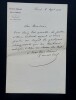 VAUCORBEIL Auguste - LETTRE AUTOGRAPHE SIGN&Eacute;E, &Agrave; PROPOS DU CID 1883. Auguste Vaucorbeil