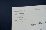 VAUCORBEIL Auguste - LETTRE AUTOGRAPHE SIGN&Eacute;E, &Agrave; PROPOS DU CID 1883. Auguste Vaucorbeil