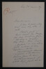 Eug&egrave;ne RAPP dessinateur RARE LETTRE AUTOGRAPHE SIGN&Eacute;E Mr. MONTORGUEIL Paris 1889. Eug&egrave;ne RAPP