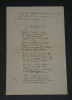 Henry FAUVEL - Po&egrave;me autographe sign&eacute;, intitul&eacute; "Musique en mer". Henry FAUVEL