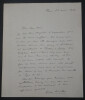 Georges RIVOLLET, Personnalit&eacute; politique - LETTRE AUTOGRAPHE SIGN&Eacute;E PARIS 1926. Georges RIVOLLET