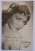 Line RENAUD - CARTE AUTOGRAPHE SIGN&Eacute;E ET D&Eacute;DICAC&Eacute; AUTHENTIQUE 9X13,7CM. Line RENAUD