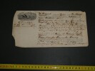 Connaissement Maritime 1834, de Bordeaux &agrave; Bayonne Navire La Marie 2 tampons. 