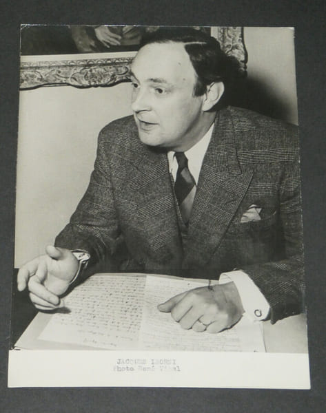 Jacques Isorni - Photographie 21,6 x 17,8 cm, par Ren&eacute; Vital. Jacques Isorni
