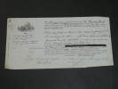 Connaissement Maritime 1846, de Bordeaux &agrave; Bayonne Navire Le Saint Jean. 
