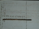 Connaissement Maritime 1846, de Bordeaux &agrave; Bayonne Navire Le Saint Jean. 