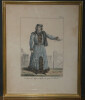 Costume des juges &agrave; la fin du r&egrave;gne de Charles V - Lithographie en couleur. Fran&ccedil;ois S&eacute;raphin Delpech