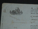 Connaissement Maritime 1846, de Bordeaux &agrave; Bayonne Navire le P&eacute;n&eacute;lope. 