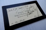 VIDAL Paul - Carte de visite autographe sign&eacute;e, Op&eacute;ra Comique, 10 juin 1914. Paul Vidal