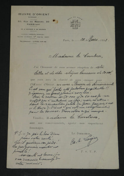 Charles LAGIER - LETTRE AUTOGRAPHE SIGN&Eacute;E, Paris, 1953. Charles LAGIER