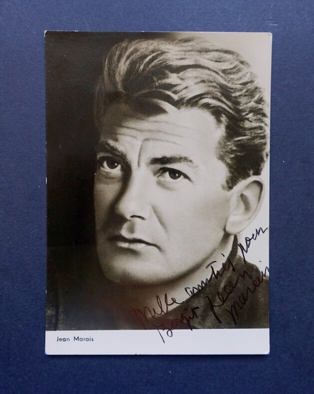 Jean MARAIS - Tirage argentique portrait sign&eacute; et d&eacute;dicac&eacute;. Jean MARAIS