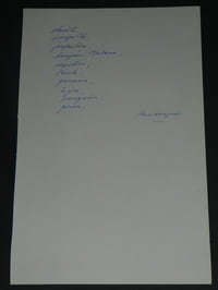 Alain BOSQUET Pensée autographe signée "planète" "papillon" 1 page
