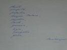 Alain BOSQUET Pens&eacute;e autographe sign&eacute;e "plan&egrave;te" "papillon" 1 page. Alain BOSQUET