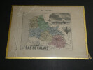Lithographie couleur, Pas de Calais , dress&eacute; Vuillemin, Graveur ALES, 1876. Vuillemin ; ALES