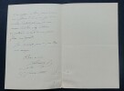 LETTRE AUTOGRAPHE SIGN&Eacute;E &Agrave; Louis GALLET, OPERA COMIQUE 1882. Etienne H&eacute;mery