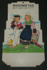Barom&egrave;tre sur carton - Couple d'enfants - Objet publicitaire 1935 21 x 35 cm. 