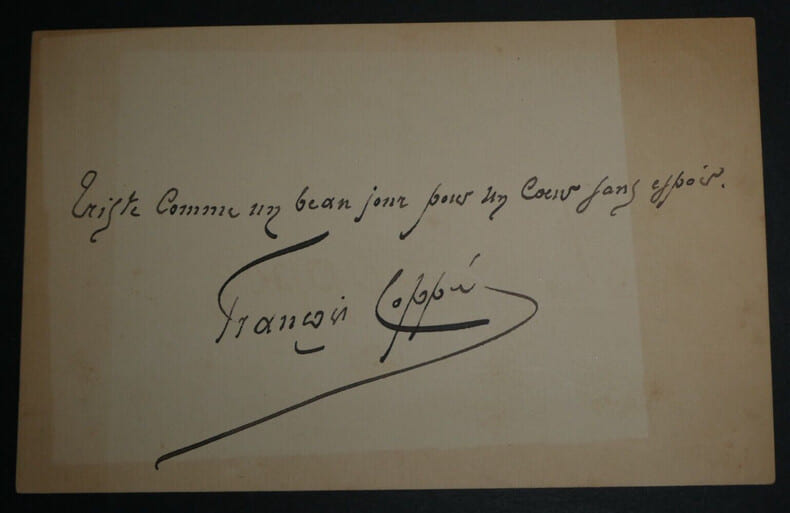 Fran&ccedil;ois COPPEE, Po&egrave;te - MOT AUTOGRAPHE SIGN&Eacute;. Fran&ccedil;ois COPPEE