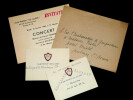 Invitation Concert Club F&eacute;minin Les Alli&eacute;es, Cocktail Dansant - 15 Janvier 1946. DE WARZEE Diane