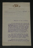 Georges Lecomte - Deux lettres dactylographi&eacute;es sign&eacute;es - 1924. Georges Lecomte