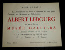 CARTON D'INVITATION DE LA MUNICIPALIT&Eacute; DE PARIS A UN VERNISSAGE Albert LEBOURG. Albert LEBOURG