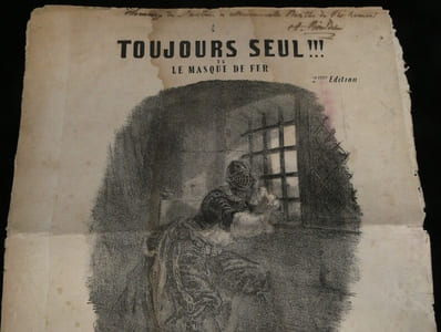 Partition dédicacée – Toujours seul (Masque de fer) Barateau Boieldieu 1864
