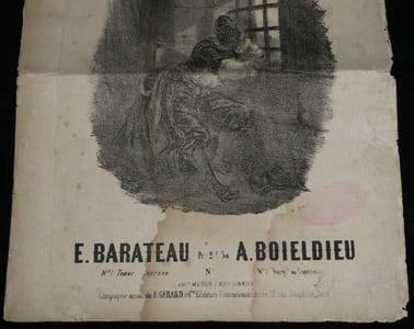 Partition dédicacée – Toujours seul (Masque de fer) Barateau Boieldieu 1864