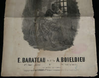 Partition dédicacée – Toujours seul (Masque de fer) Barateau Boieldieu 1864