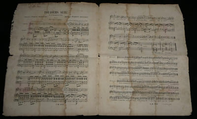 Partition dédicacée – Toujours seul (Masque de fer) Barateau Boieldieu 1864