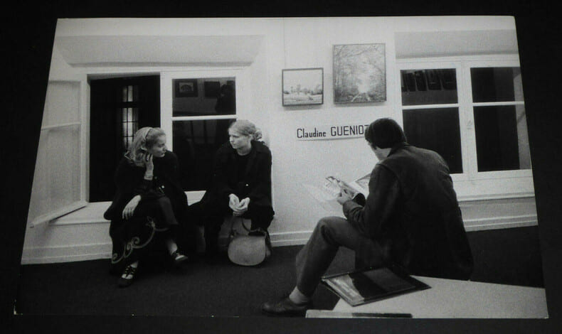 Yvette TROISPOUX - ORIGINALE VINTAGE PHOTO DE Claudine GUENIOT ET 2 INCONNUS. Yvette TROISPOUX