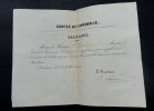 Aristide PERLONGUE ou PEYRELONGUE. Lot de lettres, quittance et comptes de prestations juridiques, vers 1850-55.. Aristide Perlongue