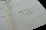 Aristide PERLONGUE ou PEYRELONGUE. Lot de lettres, quittance et comptes de prestations juridiques, vers 1850-55.. Aristide Perlongue
