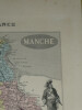 Lithographie couleur, La Manche, dress&eacute; Vuillemin, Graveur ALES, 1876. Vuillemin ; ALES