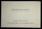 Carton d'invitation pour la C&eacute;r&eacute;monie du 11 mai 1947, adress&eacute; &agrave; l'Ambassadeur de Yougoslavie, Marko Ristic. Jacques Dumaine