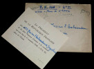 Carton d'invitation pour la C&eacute;r&eacute;monie du 11 novembre 1948, adress&eacute; &agrave; l'Ambassadeur de Yougoslavie, Marko Ristic. Jacques Dumaine