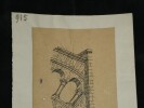 Sur un arc-boutant de la cath&eacute;drale de Chartres - Dessin original sign&eacute;. Louis Henri Laffill&eacute;e