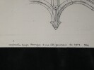 Trac&eacute; sch&eacute;matique d'une clef pendante du XVIe si&egrave;cle - Dessin original sign&eacute;. Louis Henri Laffill&eacute;e