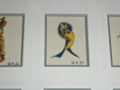 Georges Hugnet - Suite de 6 dessins originaux &agrave; la gouache sign&eacute;s - 1972. Georges Hugnet