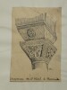 Chapiteaux Saint-Vital & Saint-Laurent — Dessin original sign&eacute;. Louis Henri Laffill&eacute;e
